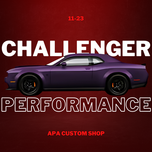 Mopar Dodge Challenger 2011-2023 Performance Packages available at APA Custom Shop, located in Queen Creek, Arizona. Contact us today to find the best package for your ride!